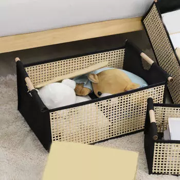 Изготовленный вручную ящик для хранения вещей, настольный, легкий, с ручкой, универсальный, для кладовой, банных принадлежностей, ключей, книг 34.5cmx21cmx14cm