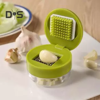 Измельчитель чеснока, маленькая измельчительная машина для резки чеснока, эргономичная пищевая нержавеющая сталь, острое лезвие, легко чистящаяся дробилка для чеснока зелёный