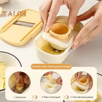 Измельчитель чеснока, терка для мускатного ореха, инструмент с улавливателем, ручная терка для имбиря, небольшой измельчитель специй, кухонный нож из нержавеющей стали, многофункциональная кухонная утварь жёлтый