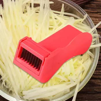 Измельчитель для фасоли, овощечистка, измельчитель, длинная шинковка для кухни красный