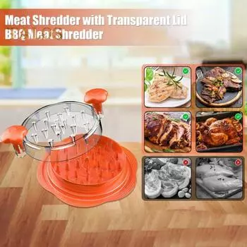 Измельчитель для курицы, измельчитель мяса с нескользящей основой, эргономичная ручка, инструмент для быстрой нарезки курицы, говядины, свинины зелёный