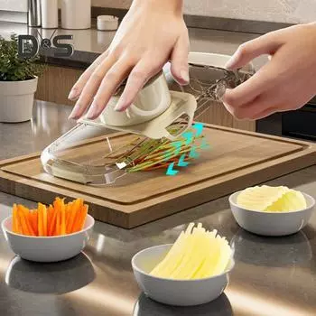 Измельчитель фруктов и овощей из нержавеющей стали, многофункциональный овощерезка, шинковка, кухонный гаджет A