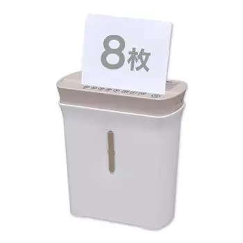 Измельчитель Iris Ohyama для дома с высокой скоростью измельчения, количество измельченных документов 8 крестов, непрерывная работа в течение 3 минут, контейнер для сбора пыли, вмещает компактный P8GC, цвет слоновой кости, слоновая кость