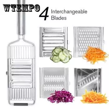 Измельчитель из нержавеющей стали, портативная ручная овощерезка, легко очищаемая терка с ручкой, универсальный домашний кухонный инструмент