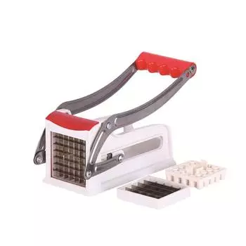Измельчитель картофеля, резак из нержавеющей стали, резак для картофеля фри, машина для резки стружки, машина для нарезки ломтиков, многофункциональный измельчитель овощей и фруктов красный