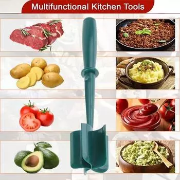 Измельчитель мяса, термостойкая лопаточка для мяса, измельчитель, легкая ручная салатница для домашней кухни чёрный