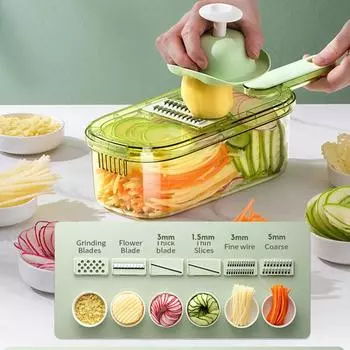 Измельчитель объемом 1,5 л, для шинковки картофеля, овощей, многофункциональная бытовая кухонная нарезка, протирание, функция фильтрации воды