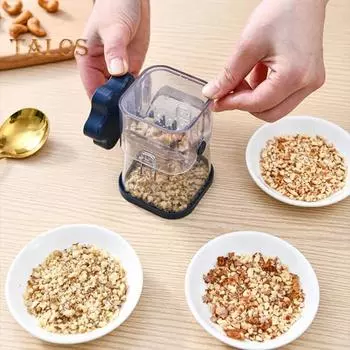 Измельчитель орехов Ручная ореховая мельница для всех видов орехов Эффективное смешивание Ручной измельчитель продуктов Резак Мясорубка Блендер Мясорубка Многофункциональный кухонный инструмент темно-синий