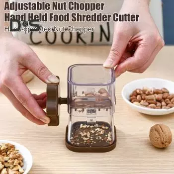 Измельчитель орехов Ручная ореховая мельница для всех видов орехов Эффективное смешивание Ручной измельчитель продуктов Резак Мясорубка Блендер Мясорубка Многофункциональный кухонный инструмент жёлтый