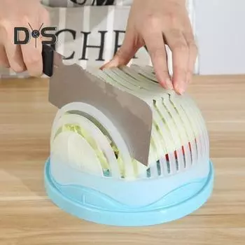 Измельчитель овощей и фруктов, овощной салатник с различными лезвиями, легко моющийся кухонный помощник для легкой нарезки ломтиками розовый