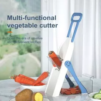 Измельчитель овощей, лезвия из нержавеющей стали, картофелерезка, легко моется, не содержит бисфенол-А, кухонный инструмент для резки овощей, регулируемый резак с контейнером красный