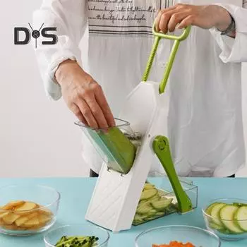 Измельчитель овощей, лезвия из нержавеющей стали, картофелерезка, легко моется, не содержит бисфенол-А, кухонный инструмент для резки овощей, регулируемый резак с контейнером красный