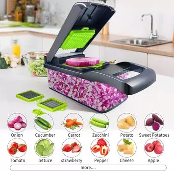 Измельчитель овощей, ломтерезка-мандолина, многофункциональная нарезка для салата, картофеля, моркови, чеснока