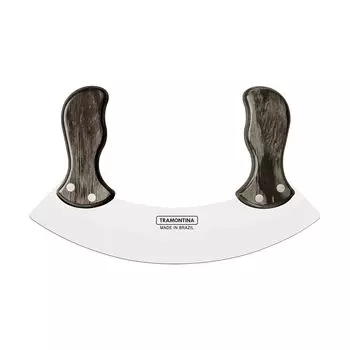 Измельчитель Tramontina для резки пиццы, универсальный нож с деревянной ручкой, нож для измельчения из поливинилхлорида, 25 см, темно-коричневый, можно мыть в посудомоечной машине, прочный, из натурального дерева темно-коричневого