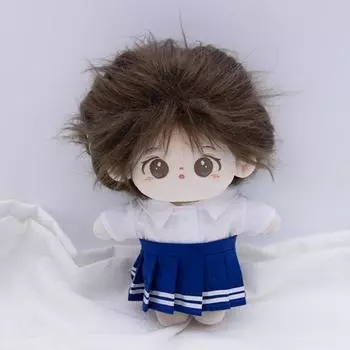 Изменение 20 см хлопковое кукольное платье плиссированная юбка плюшевые игрушки одежда хлопковая кукольная одежда девочка подарок фиолетовый