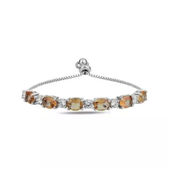 Изменение цвета Браслет из султанитового камня - Регулируемые овальные серебряные украшения для завораживающего вида - Серебряный браслет из султанита