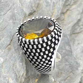 Изменение цвета Мужское кольцо с зултанитовым камнем - Мужское серебряное кольцо ручной работы Большое султанитовое кольцо - Мужское кольцо - Кольцо из стерлингового серебра 925 пробы