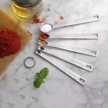 Измерение для выпечки Кофе Приправа Ложка Мерная ложка Кухонные принадлежности Измерительный набор Инструменты серебряный