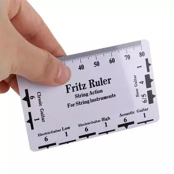 Измерение Гитарная линейка Гитарные струны Калибровая линейка Линейка высоты тона струн Гавайская гитара Бас белый