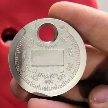 Измерение монетного типа, диапазон 0,6-2,4 мм, измерительный прибор для измерения зазора свечи зажигания, инструмент серебряный