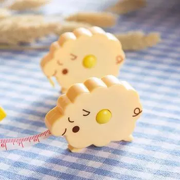 Измерение ткани 1м пластиковая мультяшная рулетка линейка швейная выдвижная жёлтый