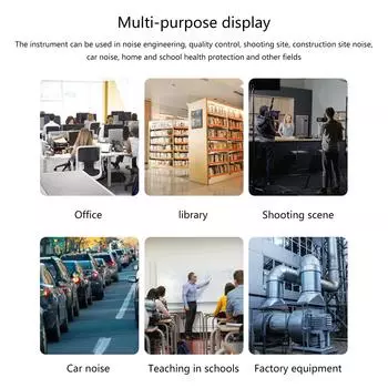 Измеритель децибел, цифровой измеритель уровня звука 30-130 дБ, устройство измерения шума с подсветкой и удержанием данных, цифровой тестер шума