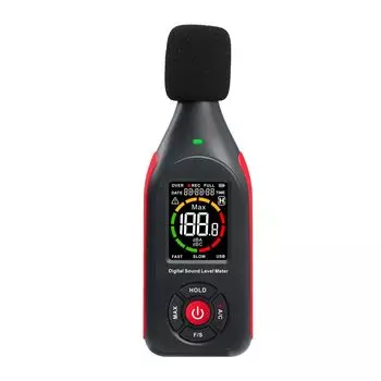 Измеритель децибел, измеритель уровня звука, профессиональный считыватель уровня звука, детектор, MAX Data Noise Monitor, цифровой измеритель уровня звука, дБ с записью данных, перезаряжаемый