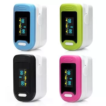 Измеритель кислорода в крови на кончиках пальцев, монитор сердечного ритма, OLED SPO2, оксиметр 1 синий