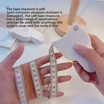 Измерительная лента 3 в 1: Линейка для измерения окружности талии, рук, ног и груди — портативная и гибкая для отслеживания фитнеса белый