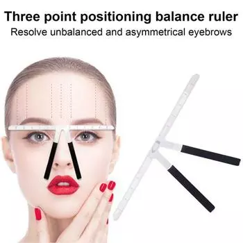 Измерительная линейка для бровей из нержавеющей стали, штангенциркуль золотого сечения для бровей, 3-точечная измерительная линейка, направляющая для микроблейдинга бровей, измерительный инструмент 1pc
