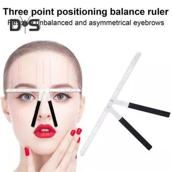 Измерительная линейка для бровей из нержавеющей стали, штангенциркуль золотого сечения для бровей, 3-точечная измерительная линейка, направляющая для микроблейдинга бровей, измерительный инструмент 1pc