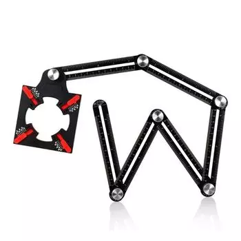 Измерительная линейка из легированной стали с несколькими углами, прочная линейка-шаблон, складная линейка, универсальный инструмент для проектов и поделок своими руками