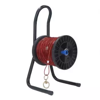 Измерительный трос из стальной проволоки 100 м, ручной, с резиновым покрытием, портативный, измерительный трос для скважин