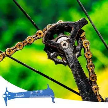 Измерительный инструмент для проверки цепи велосипеда, сверхпрочный алюминиевый сплав, индикатор износа цепи для горного велосипеда, измерительная линейка, инструменты серебряный