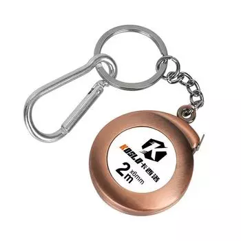 Измерительный инструмент Нежный брелок для ключей Мерный брелок Рулетка Выдвижная линейка Измерительные инструменты 2 м медный