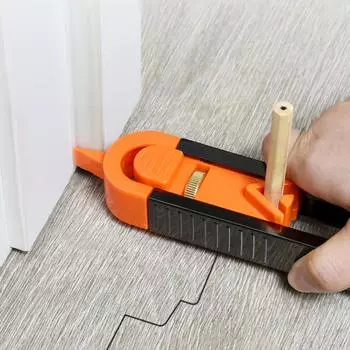 Измерительный калибр для деревообработки, профильная линейка, контурная линейка с замком, регулируемый инструмент для точного измерения неровностей радиана оранжевый