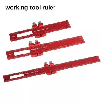 Измерительный щуп для деревообработки 3 шт. 18 см/23 см/33 см Инструменты для деревообработки Линейка Измерительные инструменты Маркировочный глубиномер Алюминиевый сплав Разметчик 3pcs