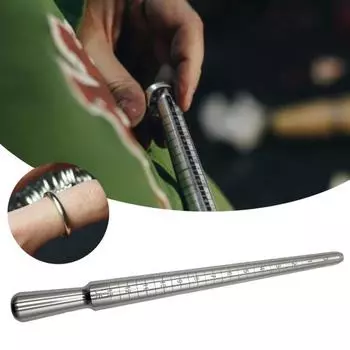 Измерительный стержень из алюминиевого кольца, инструмент для измерения размеров ювелирных изделий, инструмент для ремонта колец, оправка для изготовления ювелирных изделий серебряный