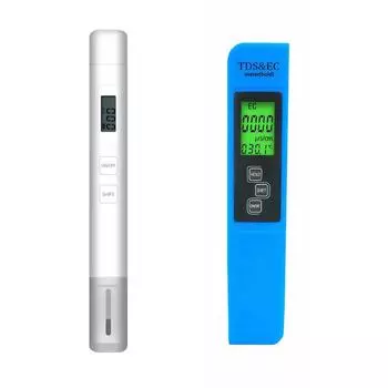 Измеритель pH и TDS-метр, цифровой тестер качества воды 0-14, тестер pH-метра 0-9990PPM TDS&EC, ЖК-дисплей, индикатор чистоты воды PPM, аквариумный фильтр синий