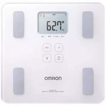 Измеритель состава тела OMRON Weight Body Composition Meter, блестящий белый HBF-227T-SW