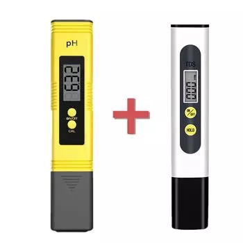 Измеритель TDS 0-9990ppm Цифровой PH-метр 0,01 PH Высокоточный тестер воды TDS&PH-метр 0-14 PH LCD PPM-тестер для аквариумного фильтра