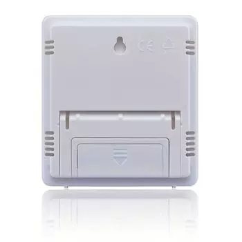 Измеритель температуры и влажности для помещений и улицы, электронный будильник, складная подставка, легко носить с собой, можно использовать в спальнях. белый