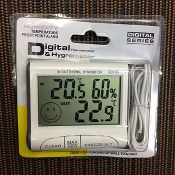 Измеритель температуры и влажности в помещении/термогигрометр с большим экраном и термометром с функцией сигнализации о заморозках