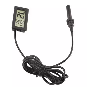 Измеритель температуры и влажности ЖК-гигрометр термометр для скрипки гитары укулеле(черный)