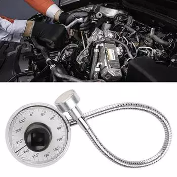 Измеритель угла крутящего момента, крутящий момент с обычной шкалой, регулируемый инструмент для разборки, 360-градусный измеритель крутящего момента, калиброванный в градусах, динамометрический ключ, ручной инструмент 1PCS