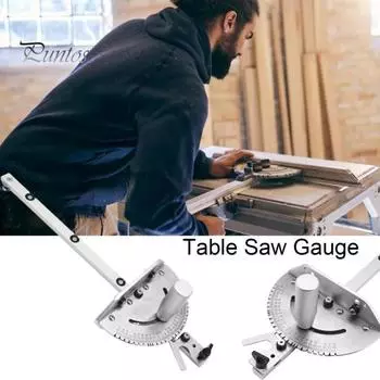 Измеритель угла резки для настольной пилы с 27 угловыми упорами. Прочная конструкция. Многоцелевой алюминиевый сплав. Универсальный прецизионный измеритель угла резки. Аксессуары. A