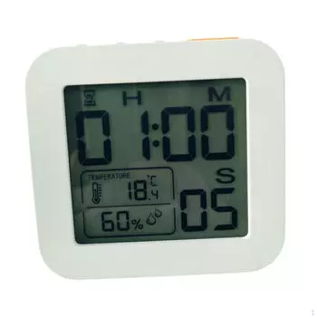 Измеритель влажности и температуры. Белый монитор. Компактный, легко читаемый, портативный, цифровой.