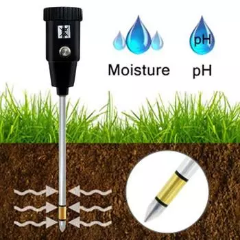 Измеритель влажности почвы Измеритель влажности почвы PH Точное обнаружение Измеритель теста почвы Автономный гигрометр Датчик для садоводства и сельского хозяйства чёрный