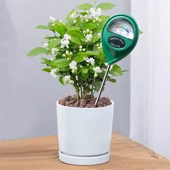 Измеритель влажности почвы, простой в использовании измеритель влажности, точный тестер влажности растений для дома, сада, газона на открытом воздухе белый