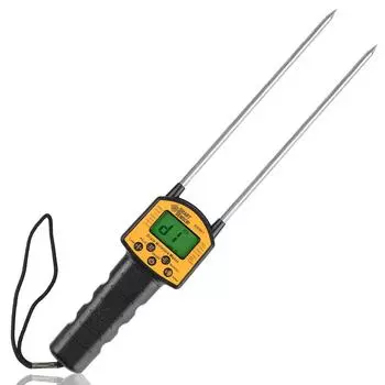 Измеритель влажности зерна, гигрометр AR991, ЖК-дисплей, цифровой интеллектуальный датчик, универсальный тестер влажности с измерительным зондом для кукурузы, пшеницы, риса, фасоли AR991